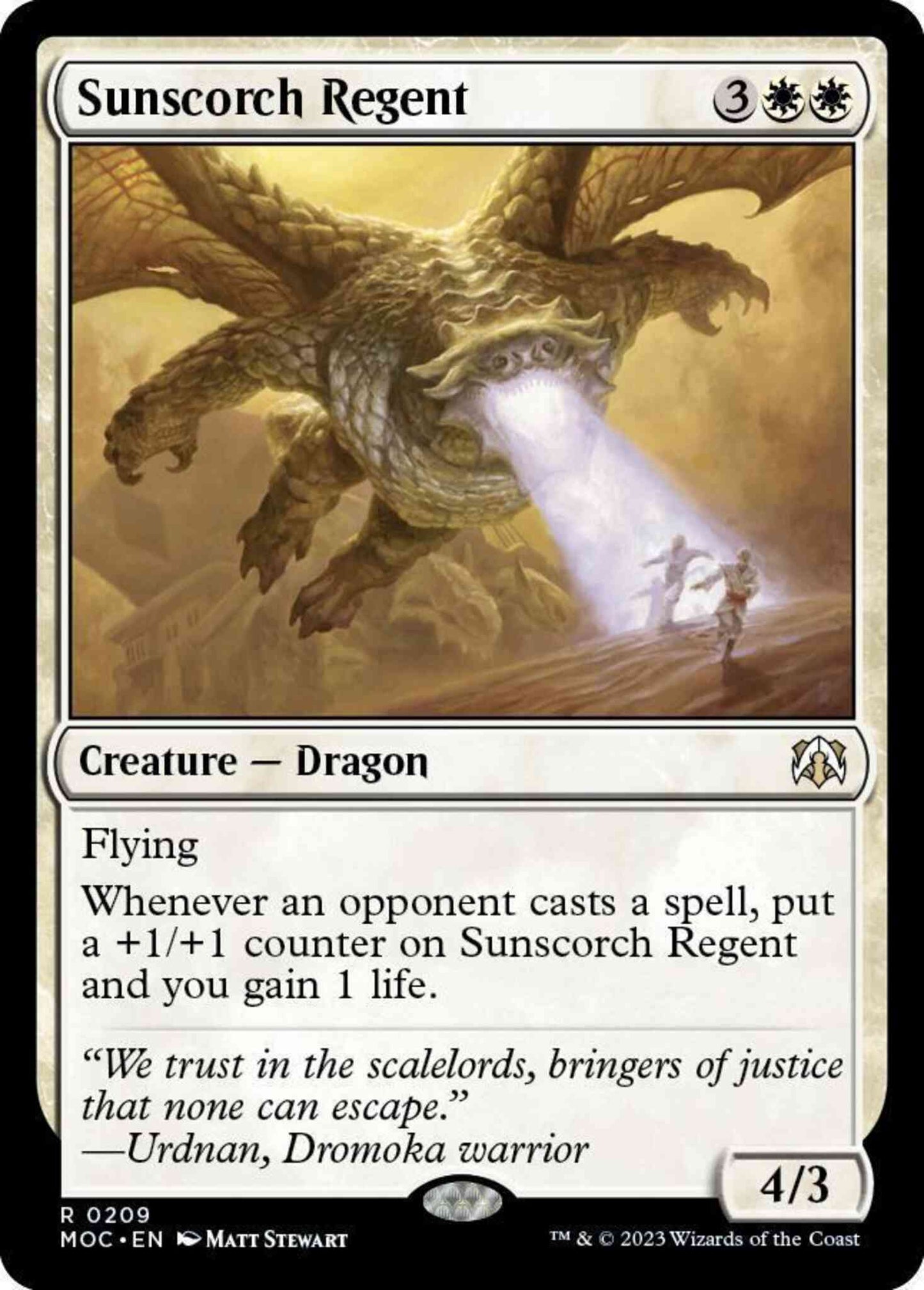 Sunscorch Regent [209] [March of the Machine: Commander] [Non-Foil]