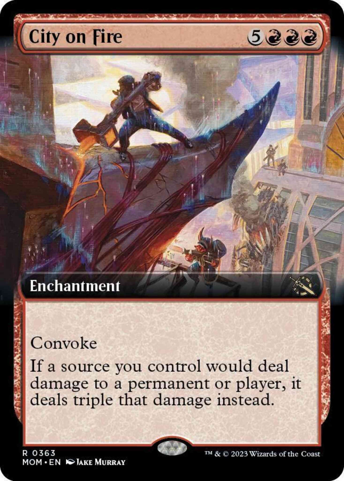 City on Fire [363] [Extended Art] [March of the Machine] [Non-Foil]