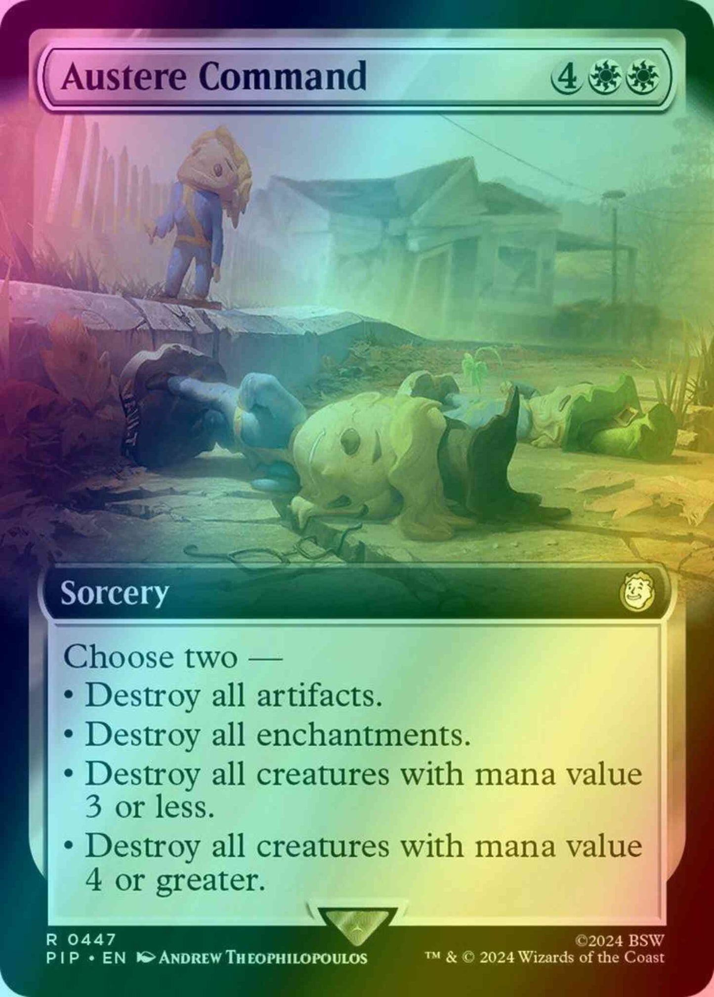 Austere Command [447] [Extended Art] [Fallout] [Foil]