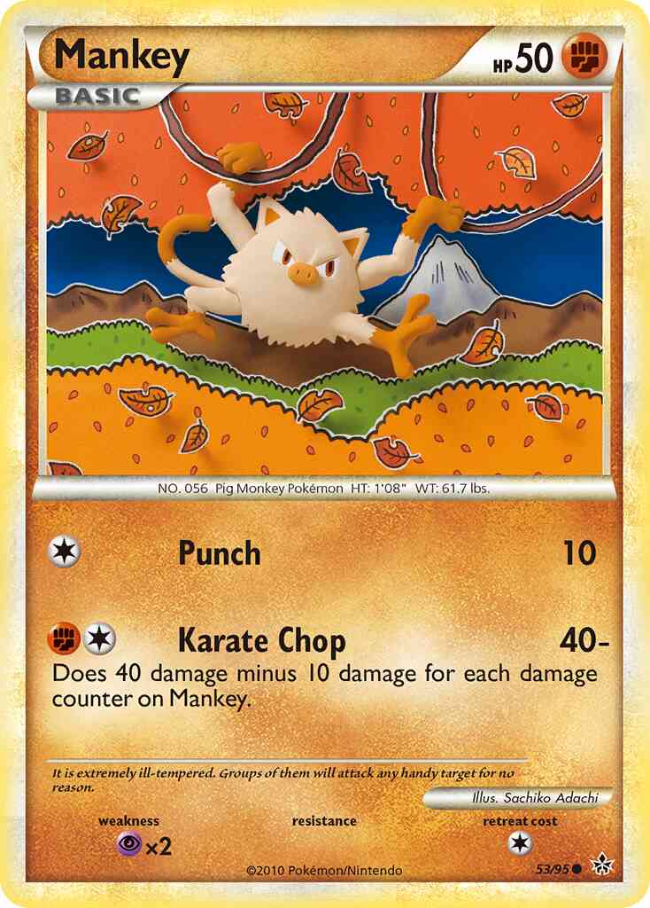 Mankey - 53/95 - Common [hgss2-53] [Non-Holo]