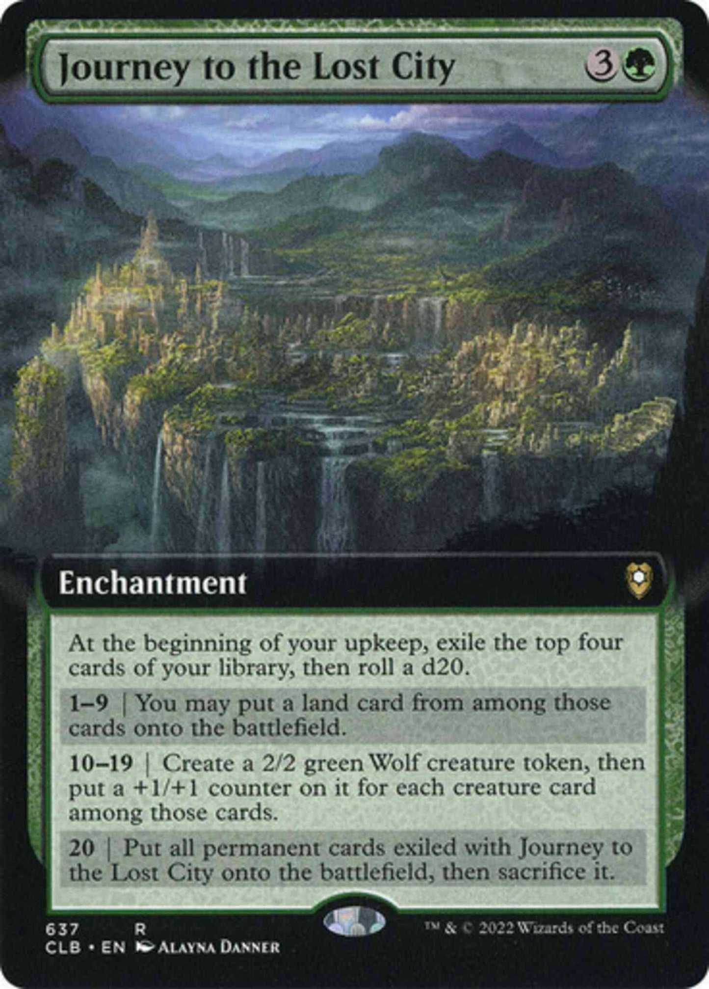 Journey to the Lost City [637] [Extended Art] [Commander Legends: Battle for Baldur's Gate] [Non-Foil]