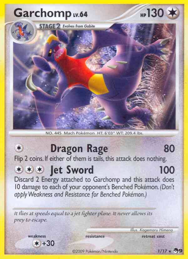 Garchomp - 1/17 - Rare [pop9-1] [Non-Holo]