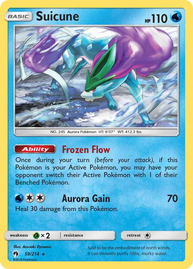 Suicune - 59/214 - Rare Holo [sm8-59] [Reverse Holo]
