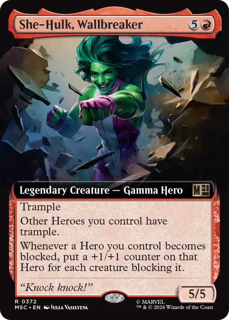 She-Hulk, Wallbreaker [372] [Extended Art] [Marvel Super Heroes: Commander] [Non-Foil]