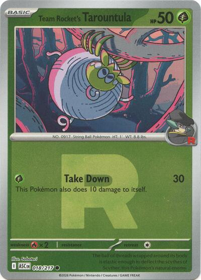 Team Rocket's Tarountula - Team Rocket - 018/217 - Common [me025-018] [Reverse Holo]