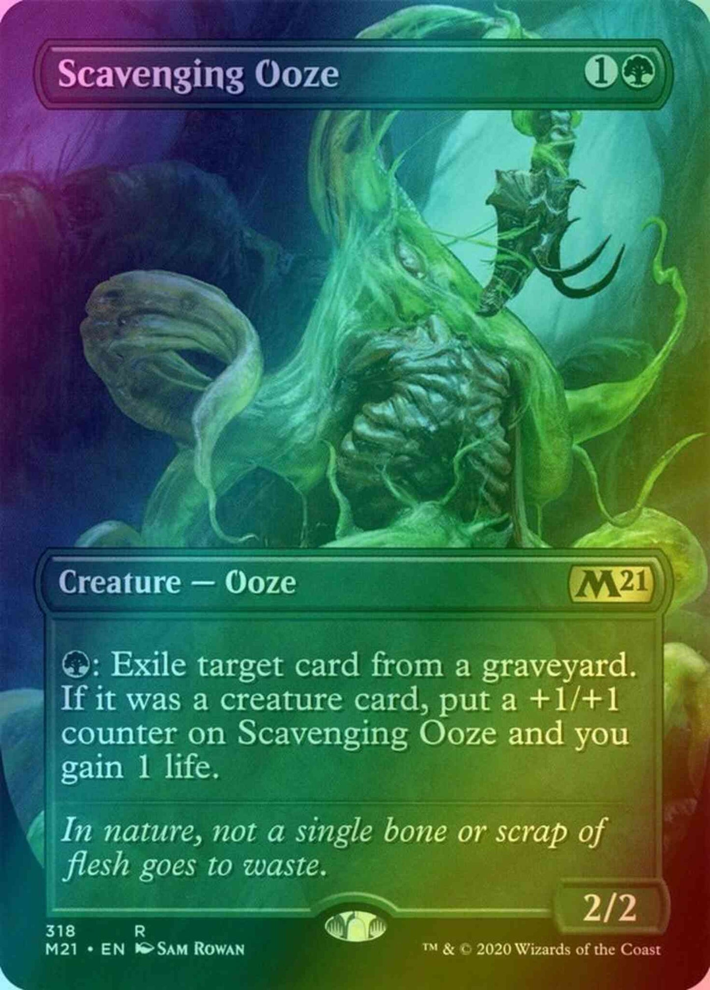 Scavenging Ooze [318] [Alternate Art] [Core Set 2021] [Foil]