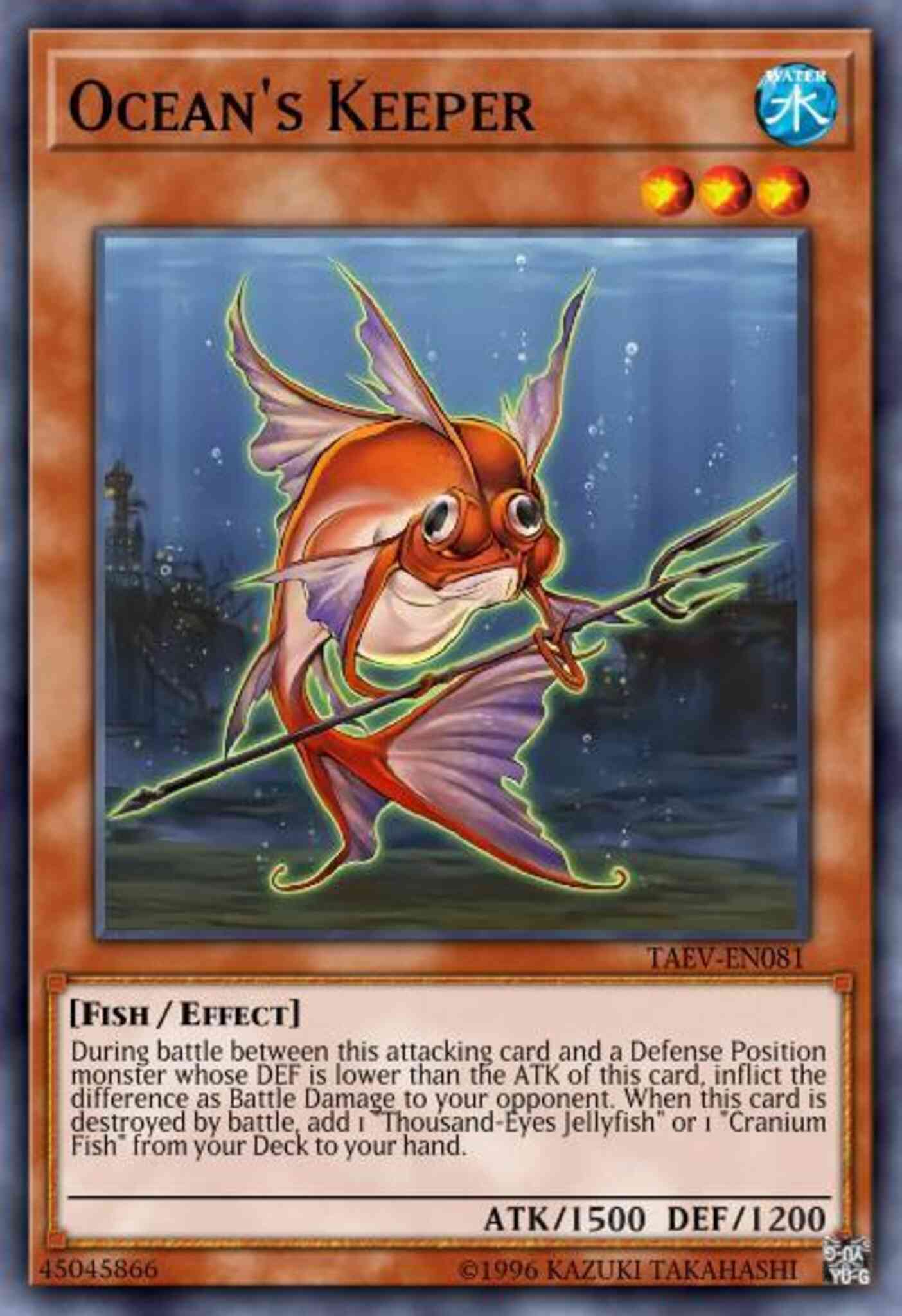 Ocean's Keeper - TAEV-EN081 - Rare - 1st Edition