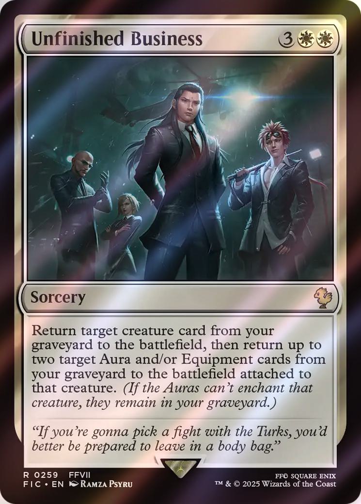 Unfinished Business [259] [FINAL FANTASY: Commander] [Surge Foil]