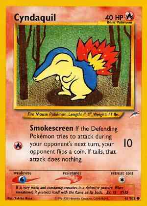 Cyndaquil - 61/105 - Common - Unlimited [neo4U-61] [Non-Holo]