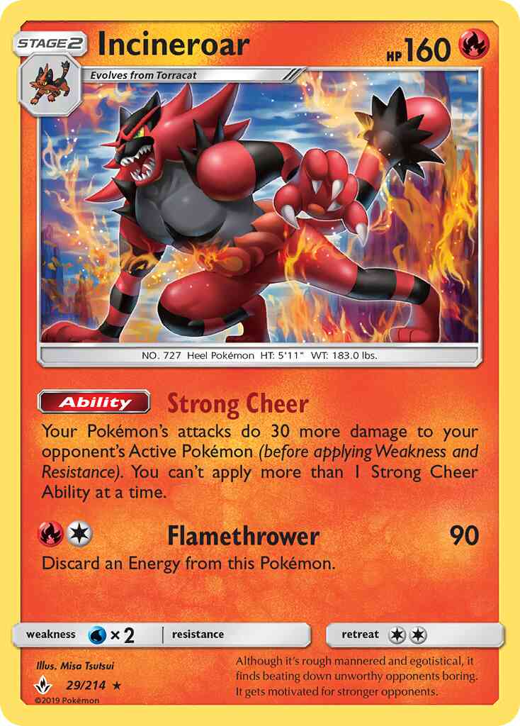 Incineroar - 29/214 - Rare [sm10-29] [Reverse Holo]