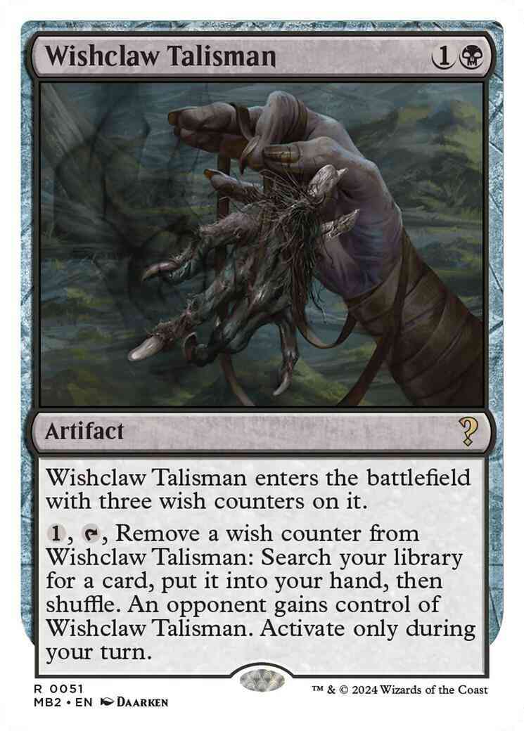 Wishclaw Talisman [51] [White Border] [Mystery Booster 2] [Non-Foil]