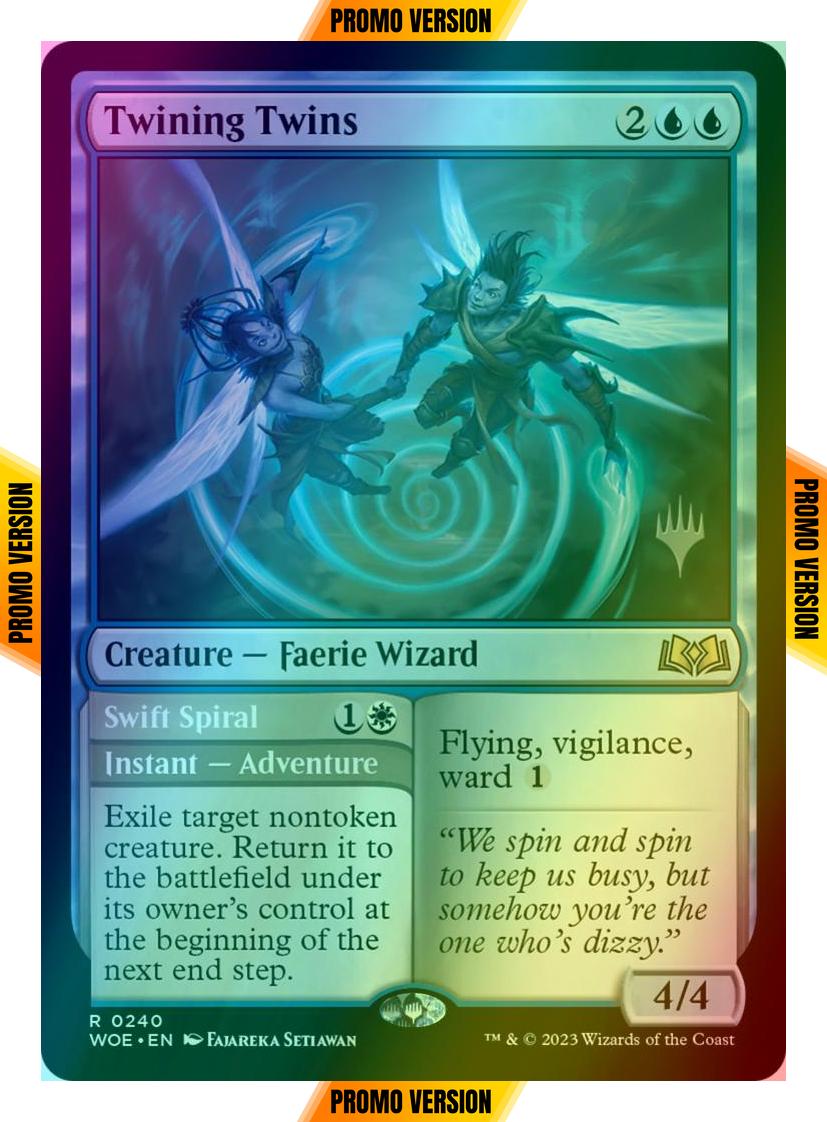 Twining Twins // Swift Spiral [240p] [Promo Pack] [Wilds of Eldraine: Promos] [Foil]