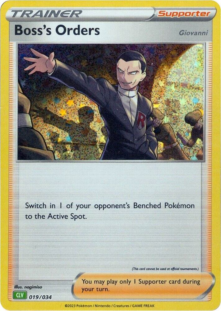 Boss's Orders - Giovanni - 019/034 - Promo - CLV [tcgc-CLV019] [Holo]