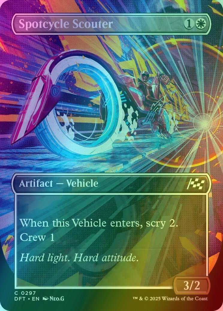 Spotcycle Scouter [297] [Borderless] [Revved Up] [Aetherdrift] [Foil]