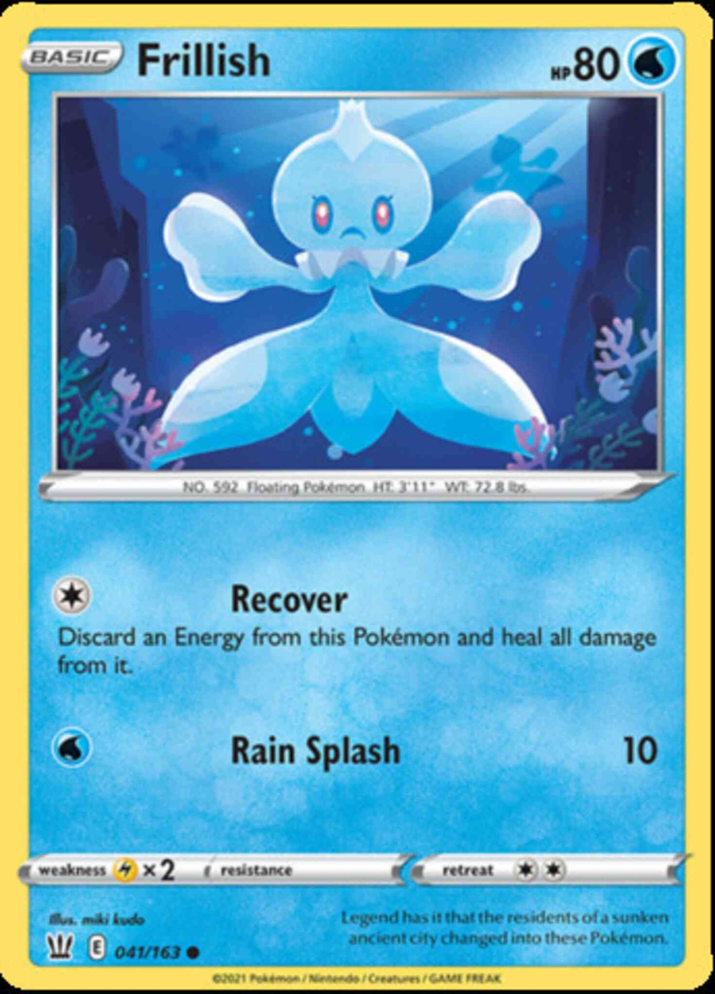 Frillish - 041/163 - Common [swsh5-041] [Reverse Holo]