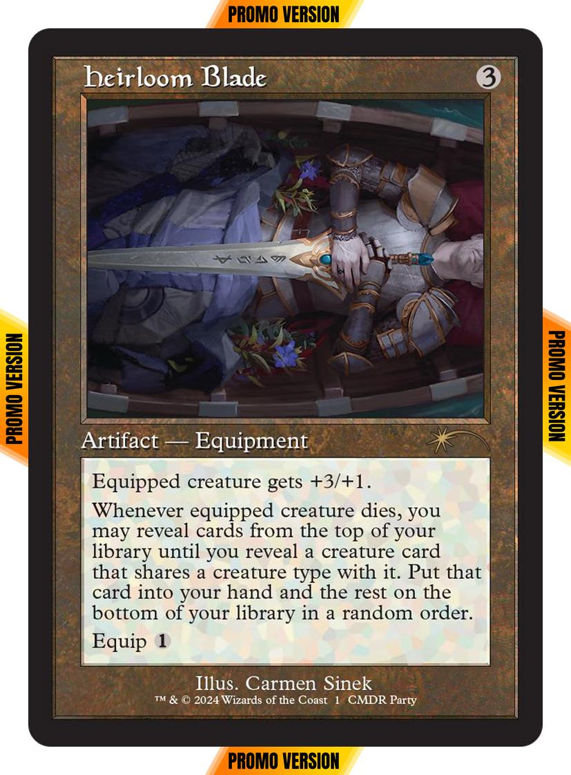 Heirloom Blade [16] [Retro Frame] [Commander Party] [Wizards Play Network 2024] [Foil]