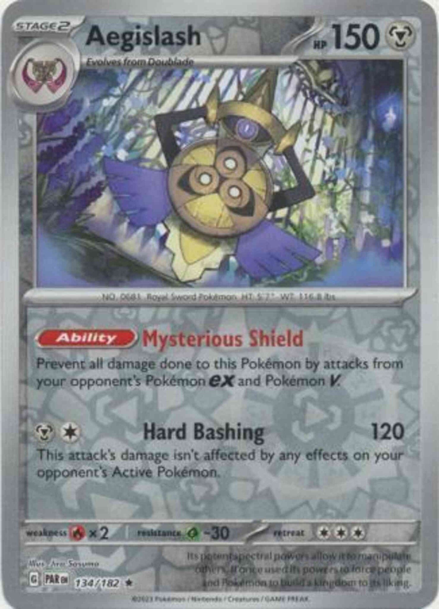 Aegislash - 134/182 - Rare [sv04-134] [Reverse Holo]