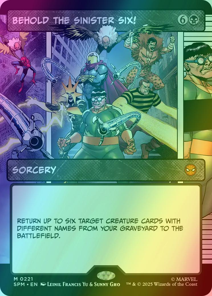 Behold the Sinister Six! [221] [Borderless] [Panel] [Marvel's Spider-Man] [Foil]