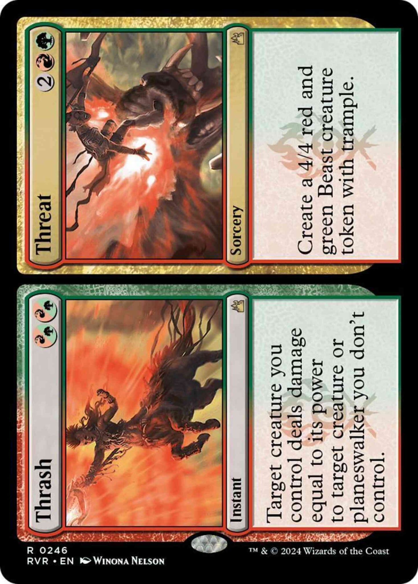 Thrash // Threat [246] [Ravnica Remastered] [Non-Foil]