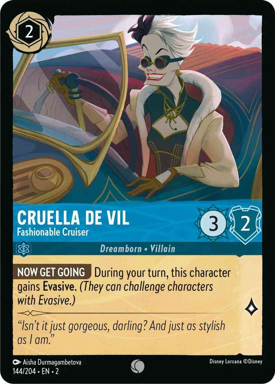 Cruella De Vil - Fashionable Cruiser - 144/204 [Rise Of The Floodborn] [Cold Foil]