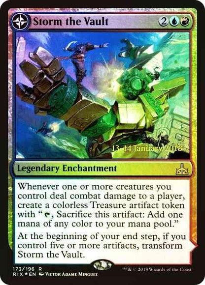 Storm the Vault // Vault of Catlacan [173s] [Rivals of Ixalan Promos] [Foil]