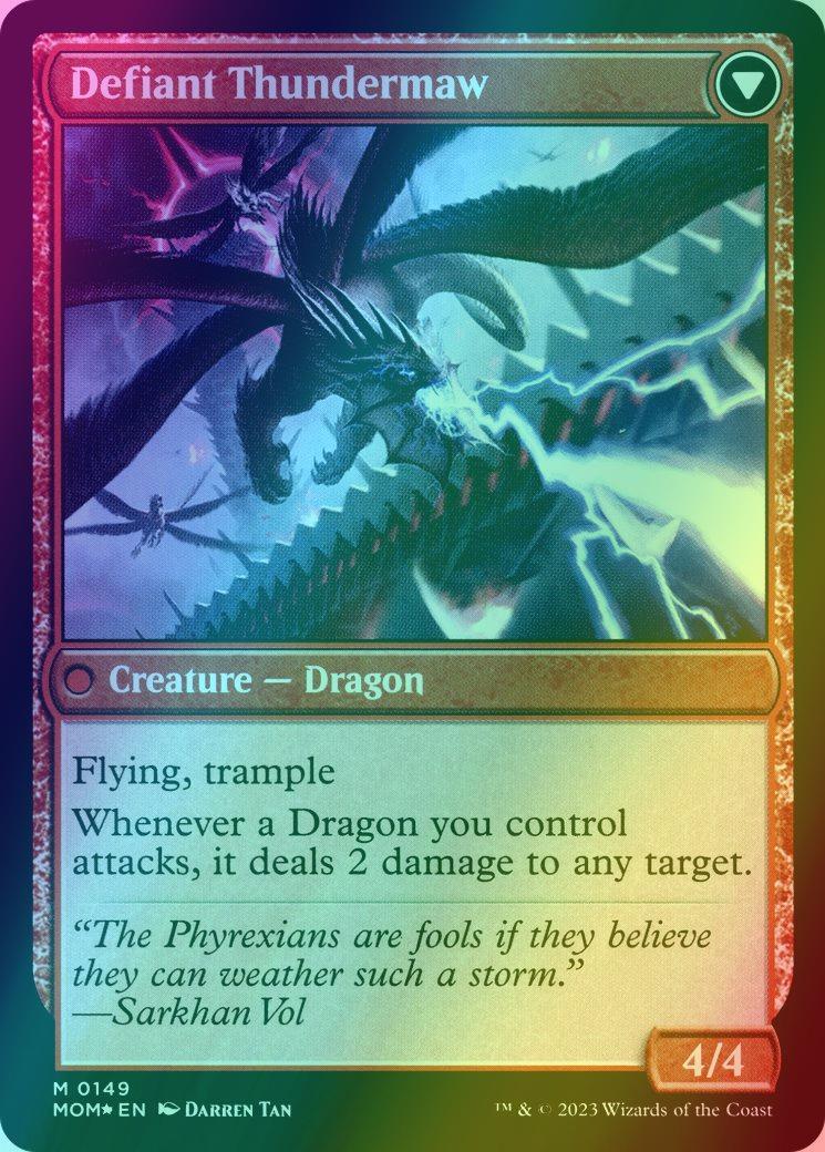 Invasion of Tarkir // Defiant Thundermaw [149s] [Prerelease] [March of the Machine: Promos] [Foil]