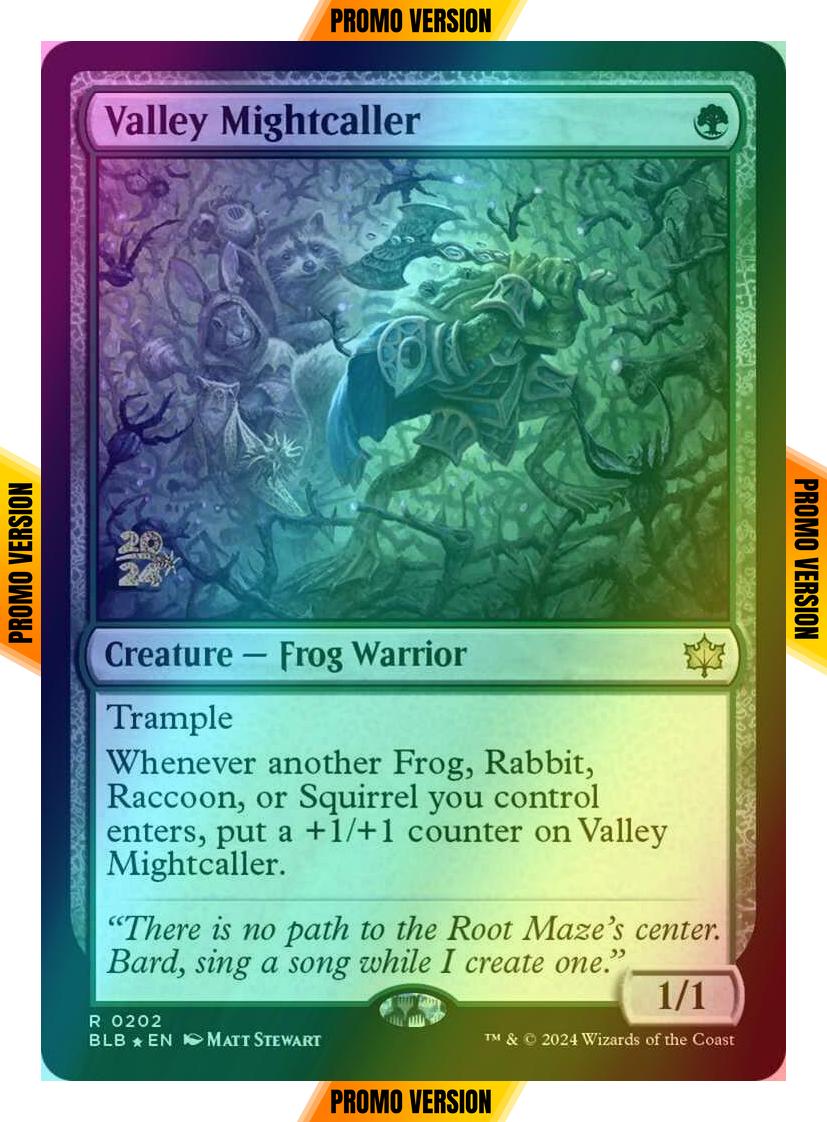 Valley Mightcaller [202s] [Prerelease] [Bloomburrow: Promos] [Foil]