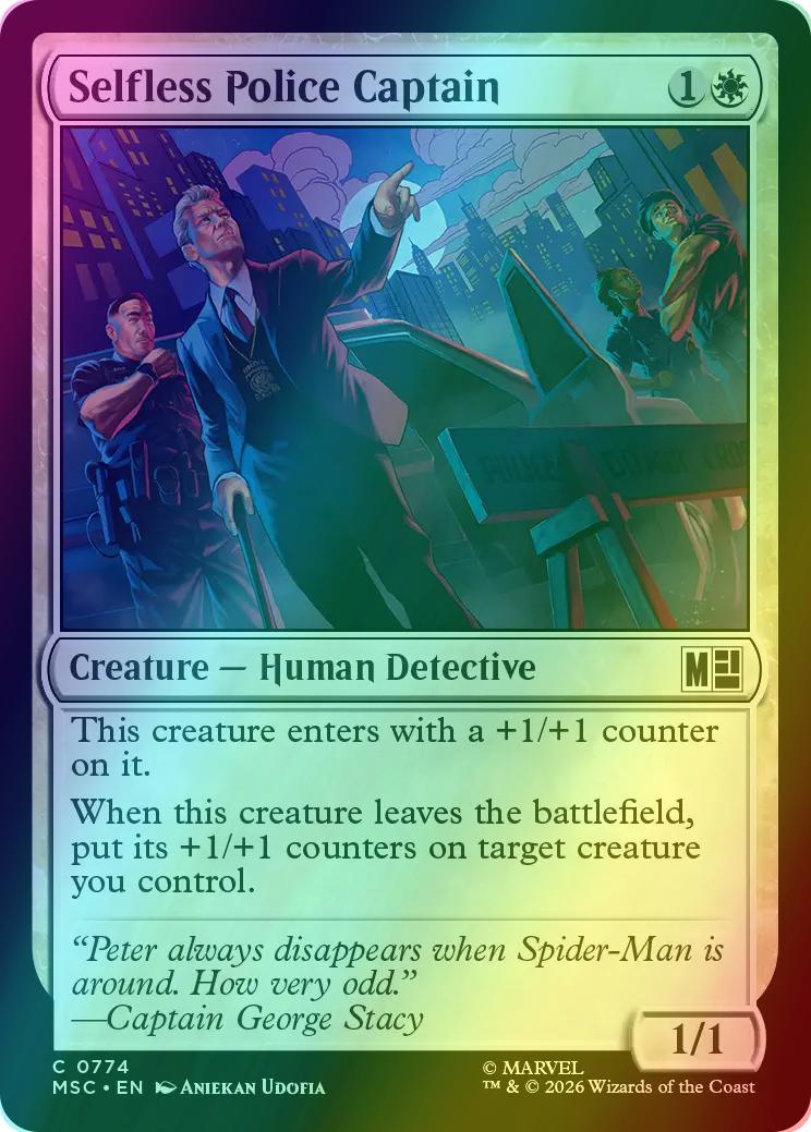 Selfless Police Captain [774] [Jumpstart] [Marvel Super Heroes: Commander] [Foil]