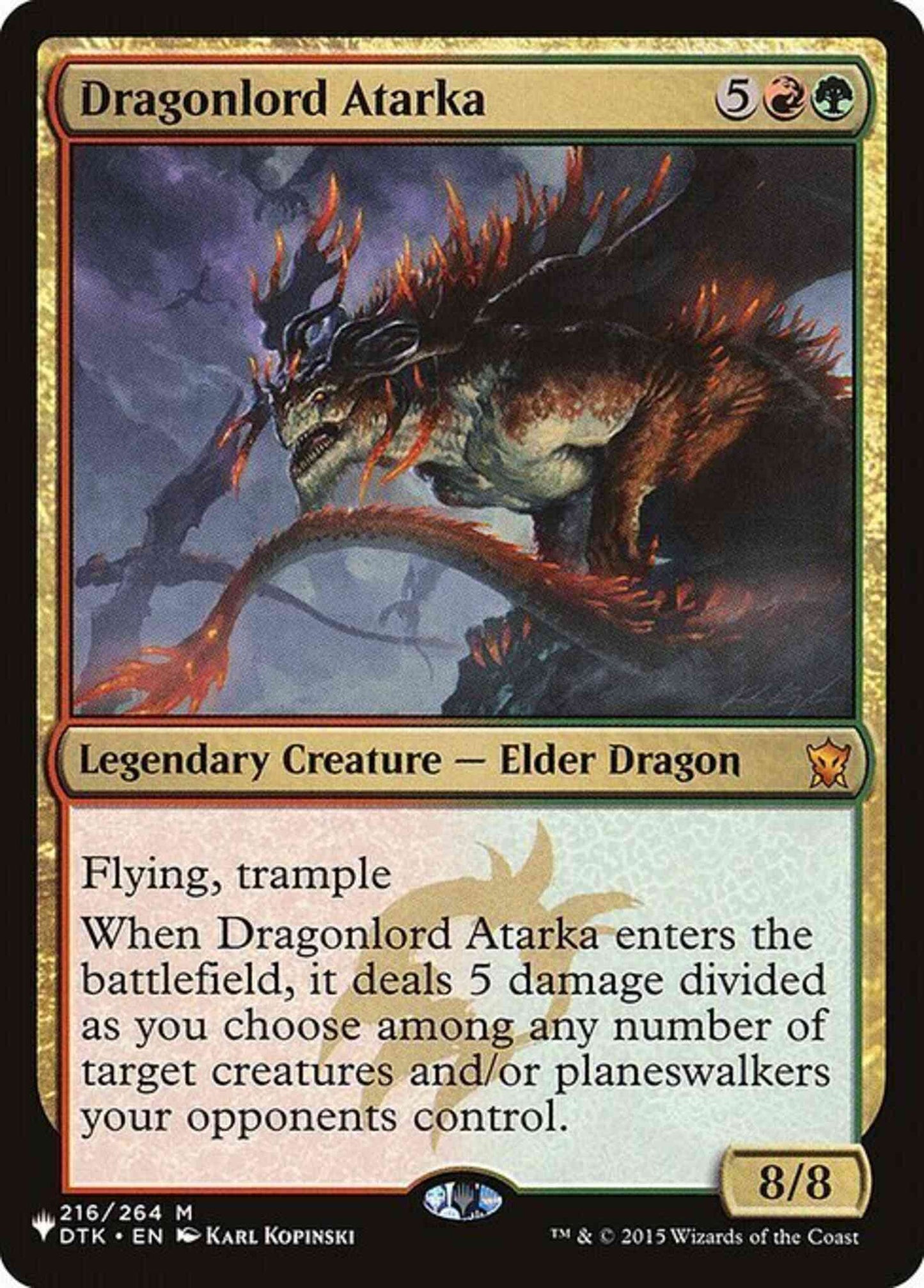 Dragonlord Atarka [DTK-216] [The List] [Non-Foil]