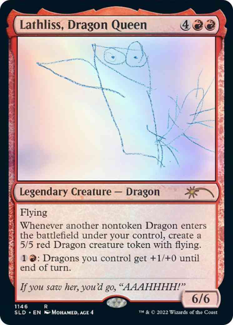 Lathliss, Dragon Queen [1146] [Mohamed, Age 4] [Extra LIfe 2022] [Secret Lair Drop] [Non-Foil]