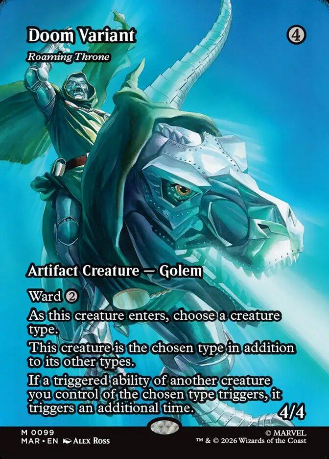 Doom Variant - Roaming Throne [99] [Borderless] [Source Material] [Marvel Universe] [Non-Foil]