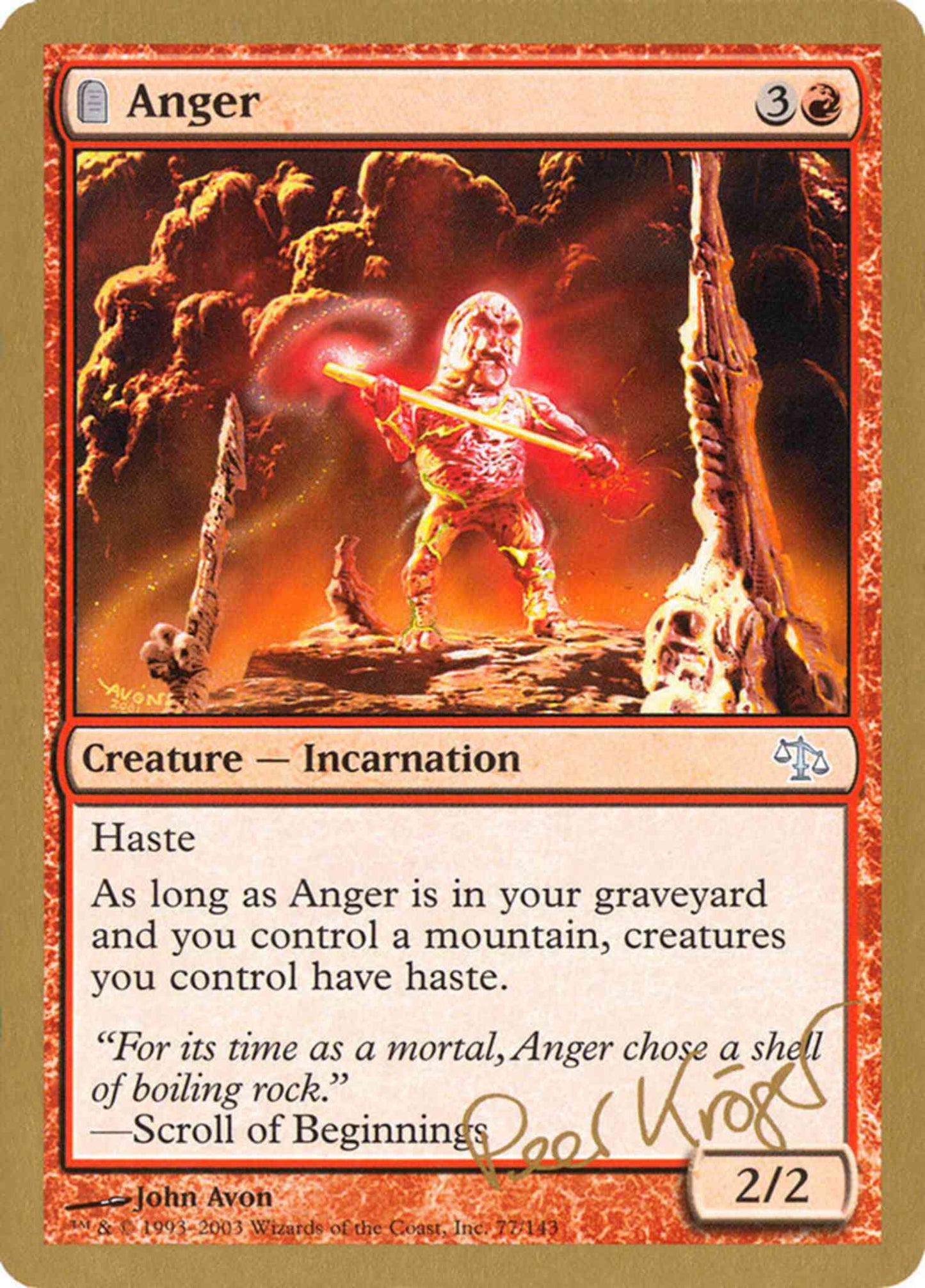Anger [pk77] [World Championship Decks 2003] [Non-Foil]