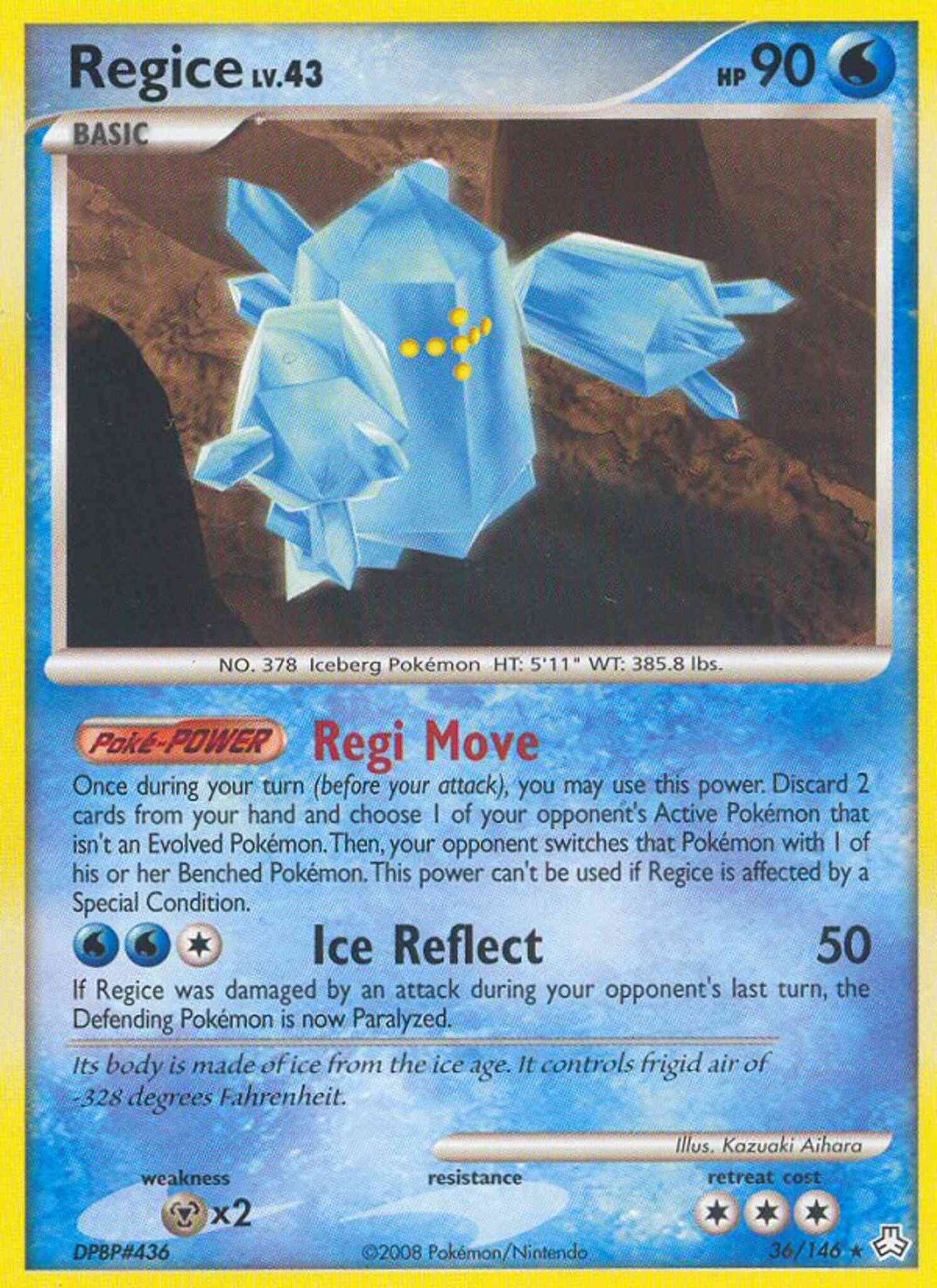 Regice - 36/146 - Rare [dp6-36] [Non-Holo]