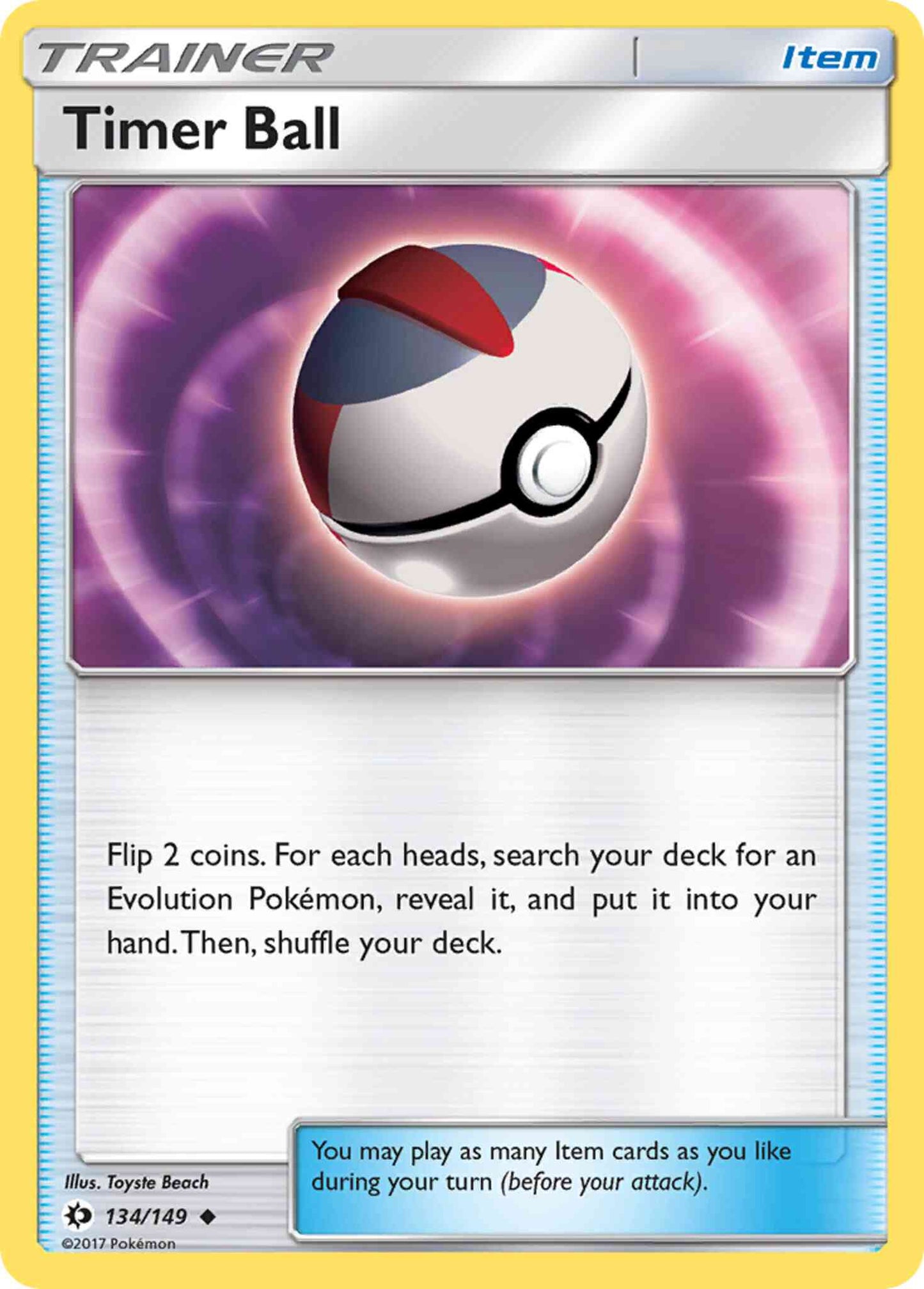 Timer Ball - 134/149 - Uncommon [sm1-134] [Non-Holo]