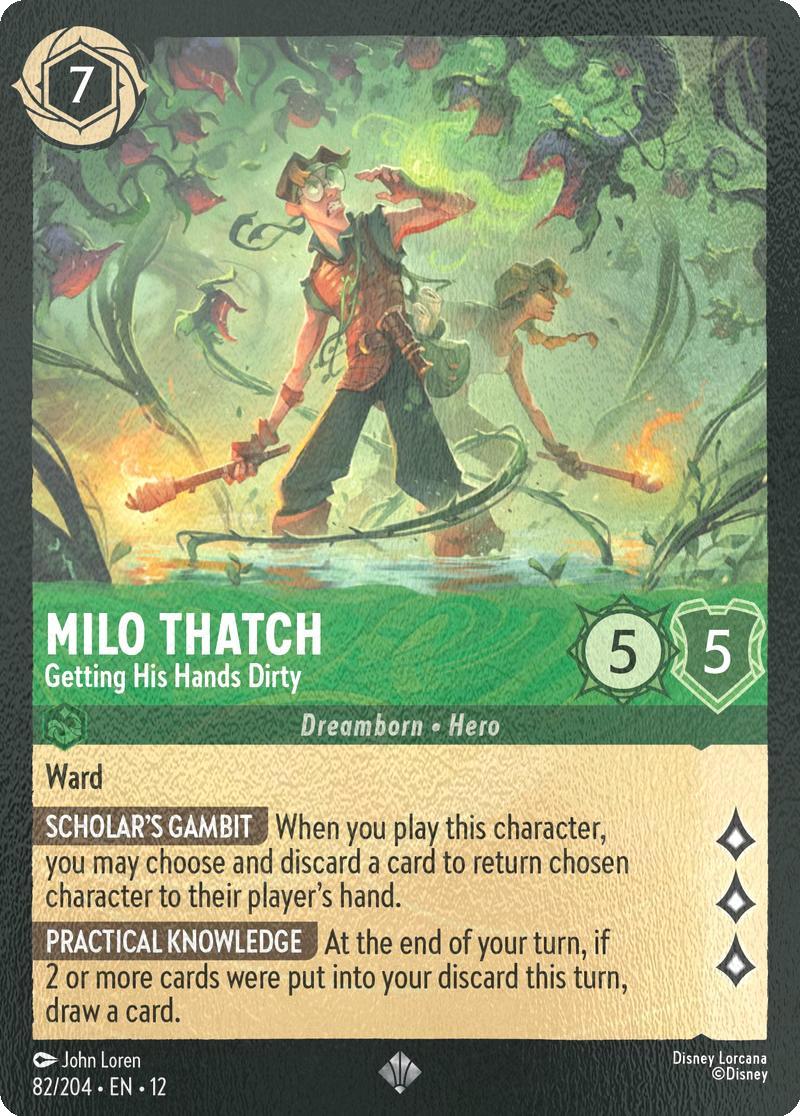 Milo Thatch - Getting His Hands Dirty - 82/204 [Wilds Unknown] [Cold Foil]