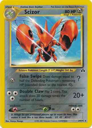 Scizor - 29/75 - Rare - Unlimited [neo2U-29] [Non-Holo]