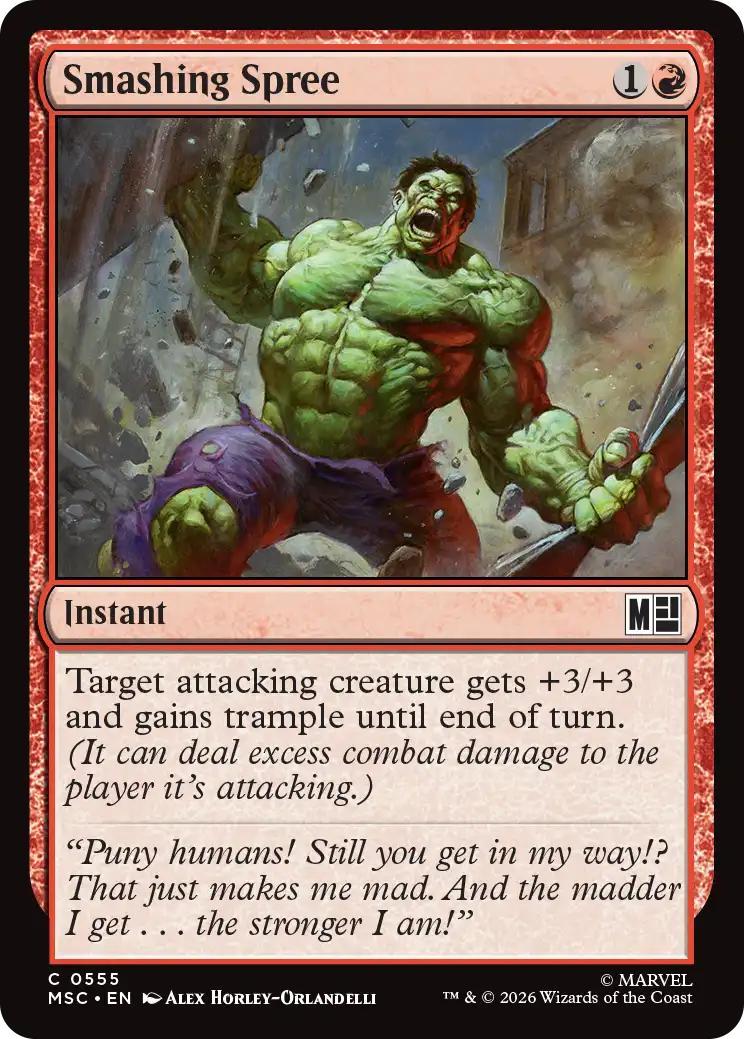 Smashing Spree [555] [Beginner Box] [Marvel Super Heroes: Commander] [Non-Foil]