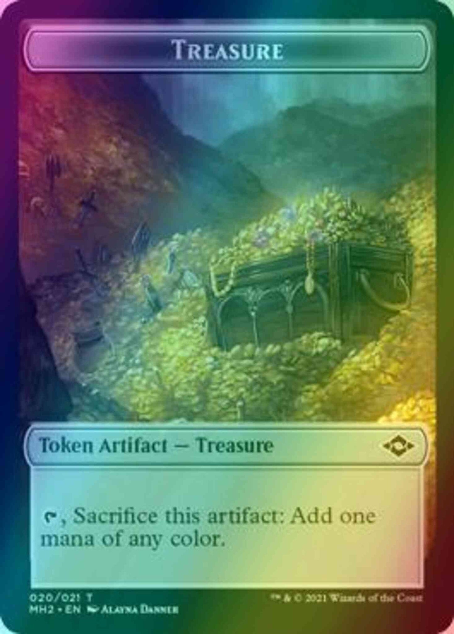 Bird Token (01) // Treasure Token (20) [Modern Horizons 2 Tokens] [Foil]