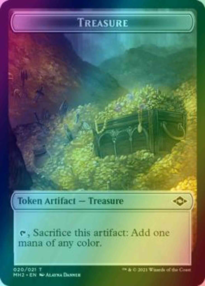 Bird Token (01) // Treasure Token (20) [Modern Horizons 2 Tokens] [Foil]