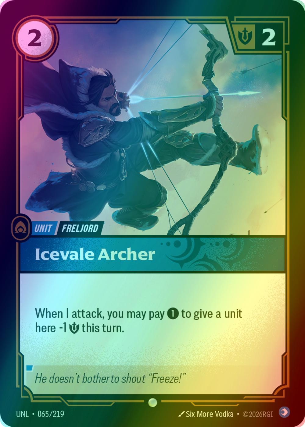 Icevale Archer - 065/219 [Unleashed] [Foil]