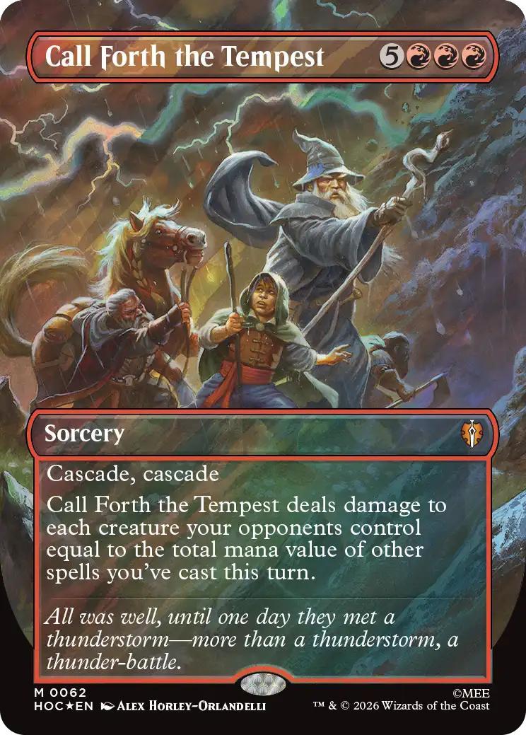 Call Forth the Tempest [62] [Borderless] [Classic Artist] [The Hobbit: Commander] [Surge Foil]
