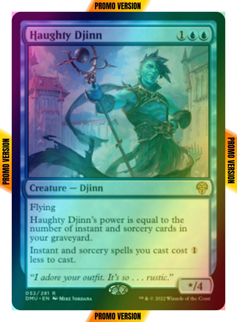 Haughty Djinn [52p] [Promo Pack] [Dominaria United: Promos] [Foil]