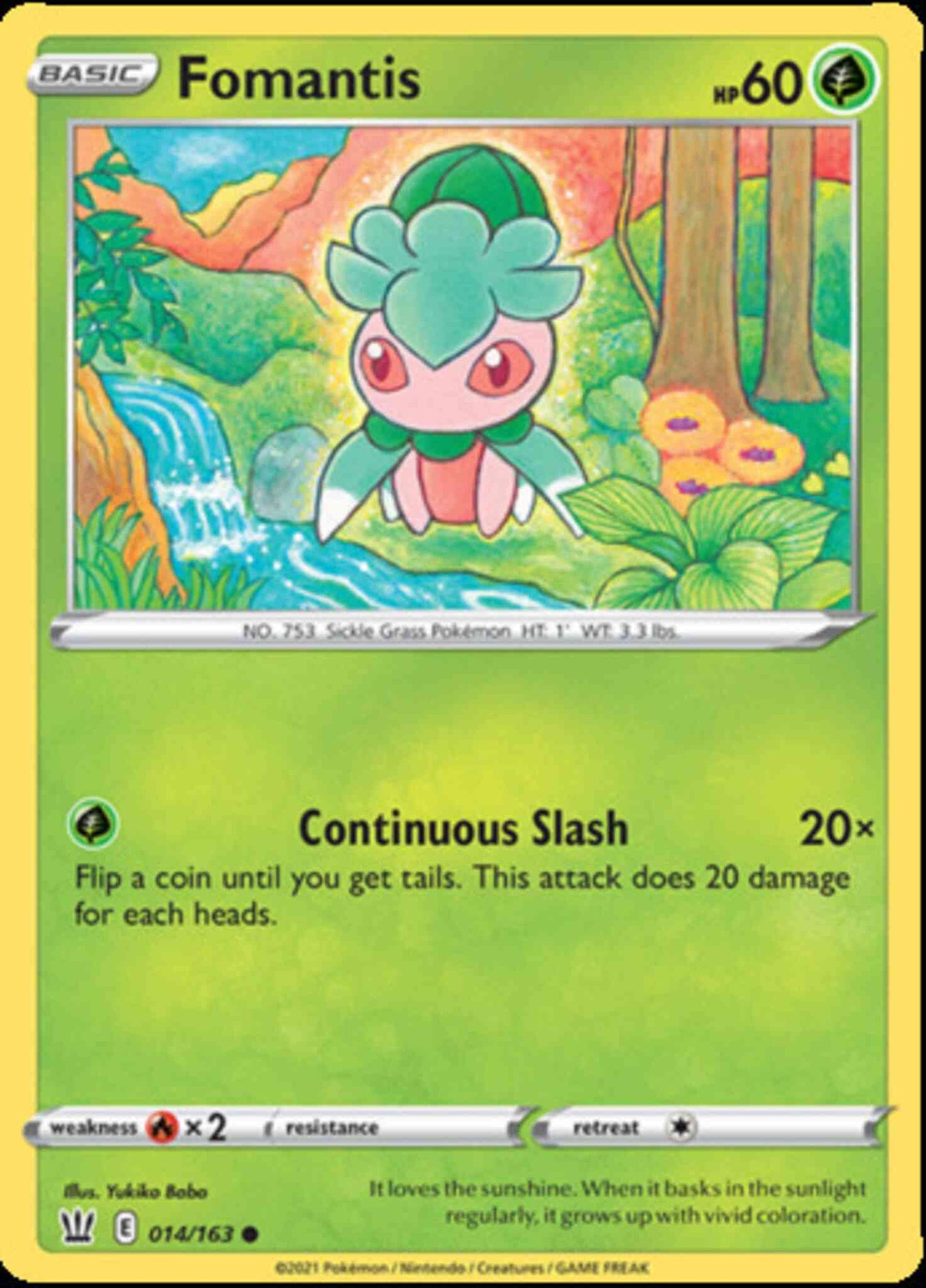 Fomantis - 014/163 - Common [swsh5-014] [Reverse Holo]