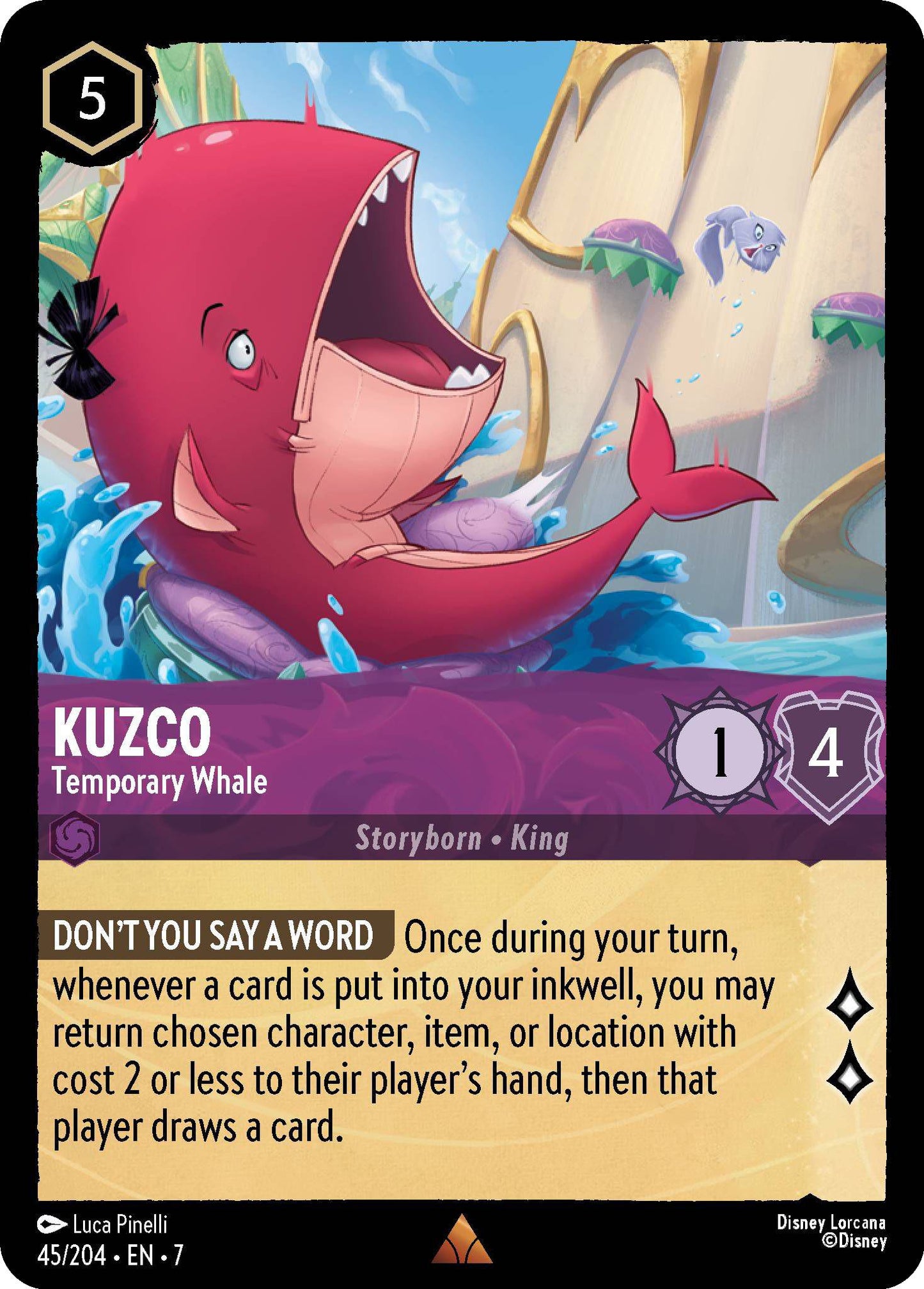 Kuzco - Temporary Whale - 45/204 [Archazia's Island] [Non-Foil]