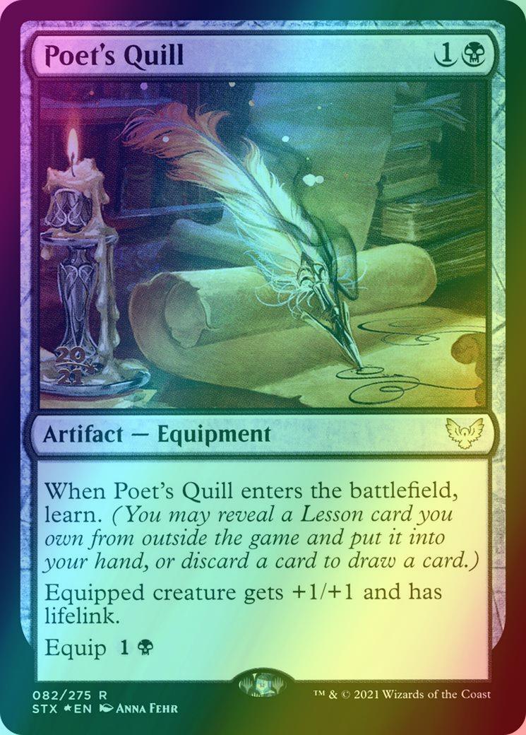 Poet's Quill [Prerelease] [82s] [Strixhaven: School of Mages Promos] [Foil]