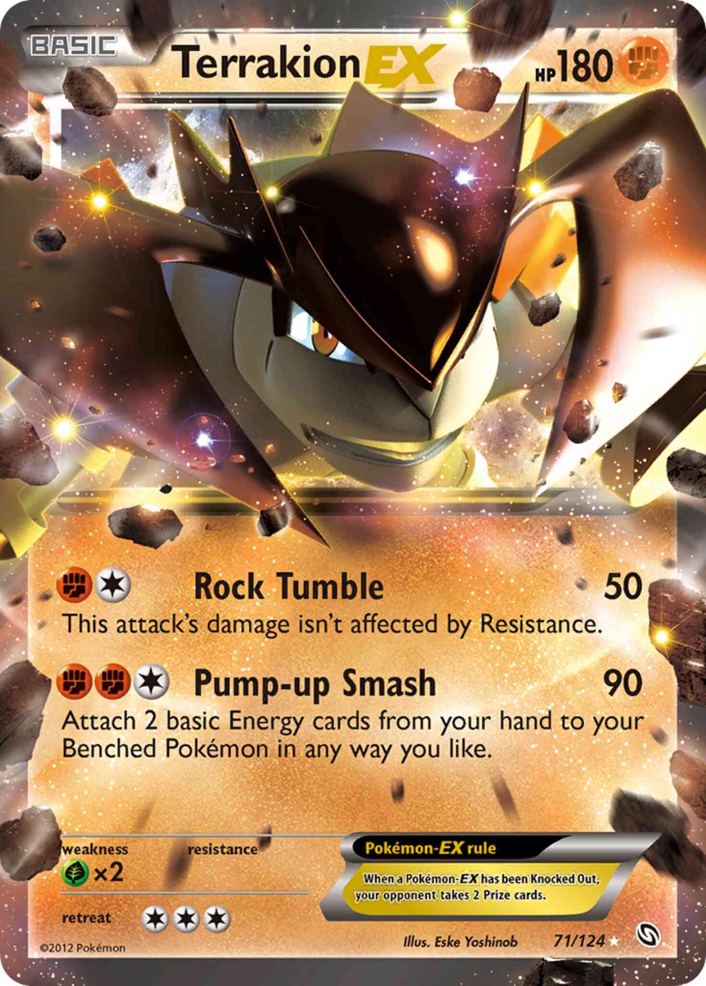 Terrakion-EX - 71/124 - Rare Holo EX [bw6-71] [Ultra]