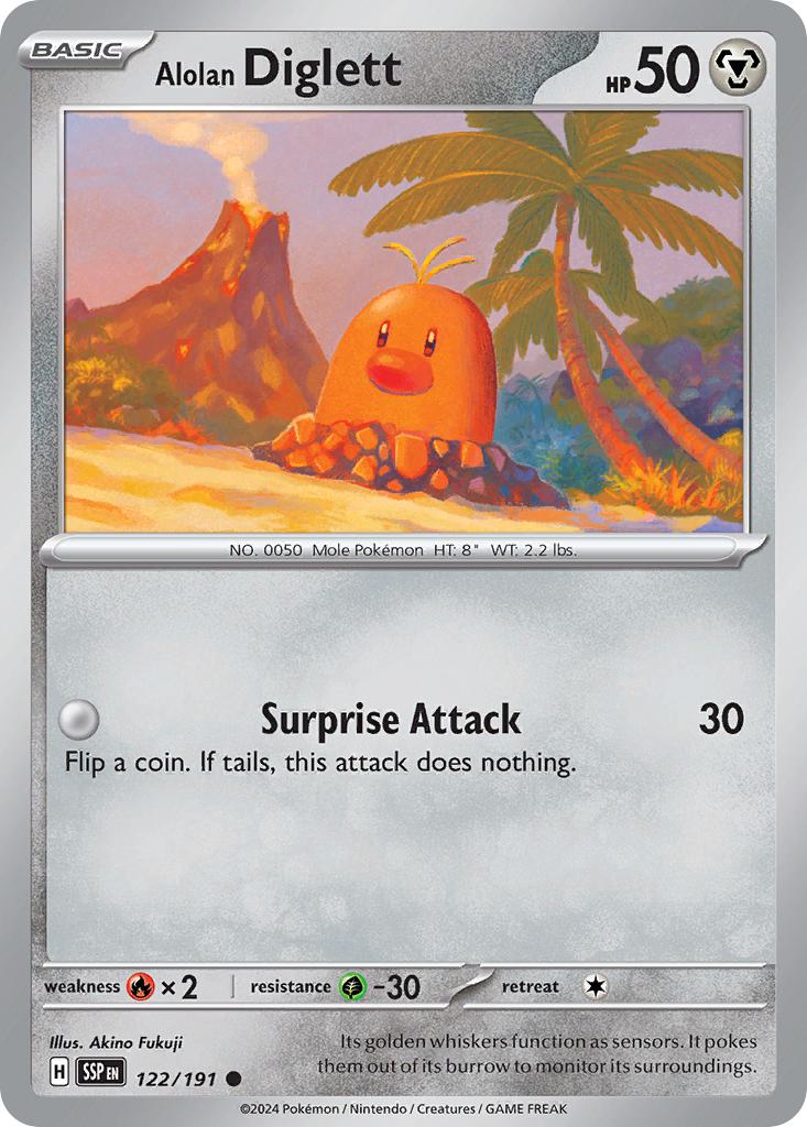 Alolan Diglett - 122/191 - Common [sv08-122] [Non-Holo]