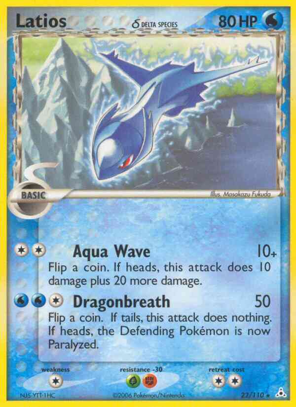 Latios δ - 22/110 - Rare [ex13-22] [Reverse Holo]