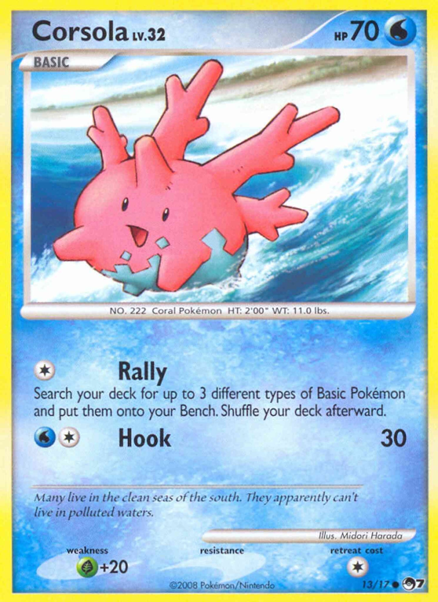 Corsola - 13/17 - Common [pop7-13] [Non-Holo]