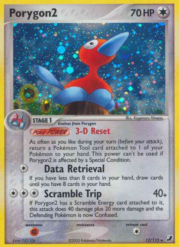 Porygon2 - 12/115 - Rare Holo [ex10-12] [Reverse Holo]